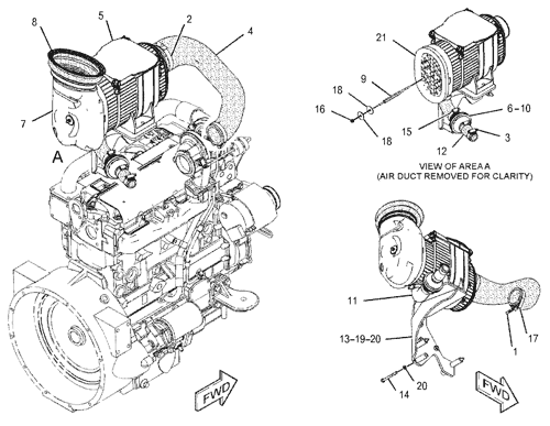 224-9473 AIR CLEANER GP S/N HLS1-6342 PART OF 214-6902 ENGINE AR