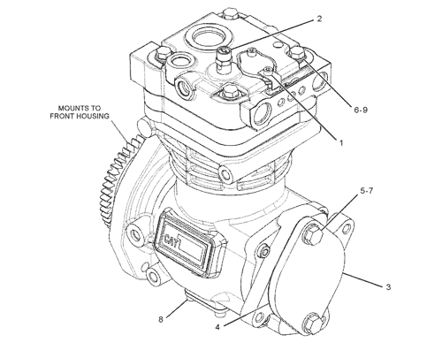 206-9661 AIR COMPRESSOR GP S/N JSC1-UP TOP AIR INLET Type 2 FOR 