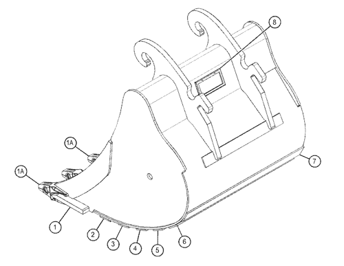 Ditch Cleaning Bucket 1500 mm (60 in), Cat