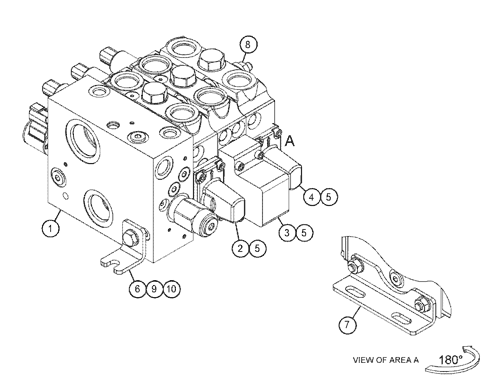 421-5442 VALVE GP-BANK 3 S/N J3R1-UP PART OF 536-5347 HYDRAULIC AR