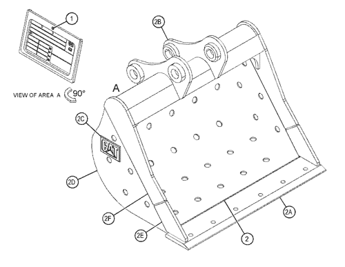 Ditch Cleaning Bucket 1200 mm (48 in), Cat