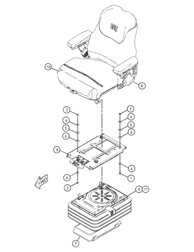 180-5796: Cushion Assembly-Seat