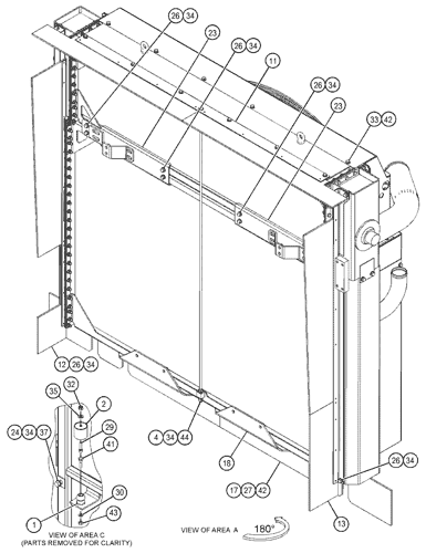 351 1285 Radiator Gp S N Rcy1 Up Part Of 4 6575 Radiator Gp R3000h Load Haul Dump Avspare Com