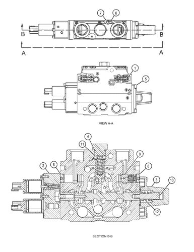 421-5442 VALVE GP-BANK 3 S/N J3R1-UP PART OF 536-5347 HYDRAULIC AR