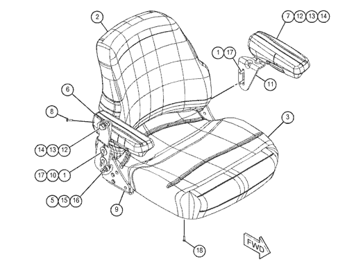 180-5796: Cushion Assembly-Seat