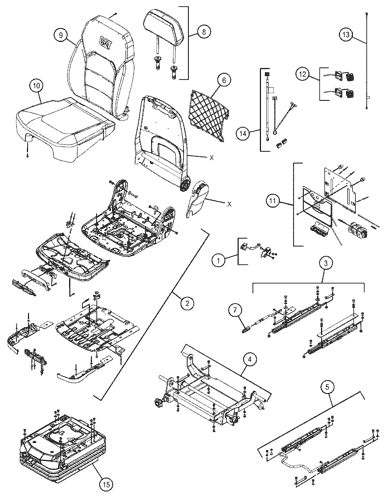 488-6510 SEAT GP S/N EBJ1-UP PART OF 500-1000 OPERATOR AR 336 GC