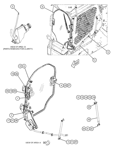 525-1489 Joystick Control Handle For 232D3 226D3 Wheel Loader 5251489