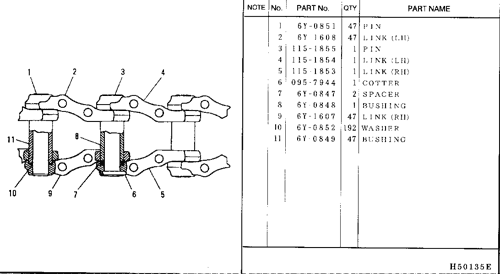 1151849 LINK AS-TRACK PART OF 1133187-Page 187 325B L EXCAVATOR