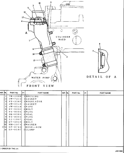 7c4508 Water Pump Group Part Of 4w75 Page 0 29 El240b Excavator Avspare Com