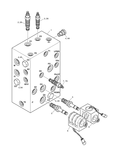 BRAKE & PILOT SUPPLY VALVE DL420A Doosan parts catalog online