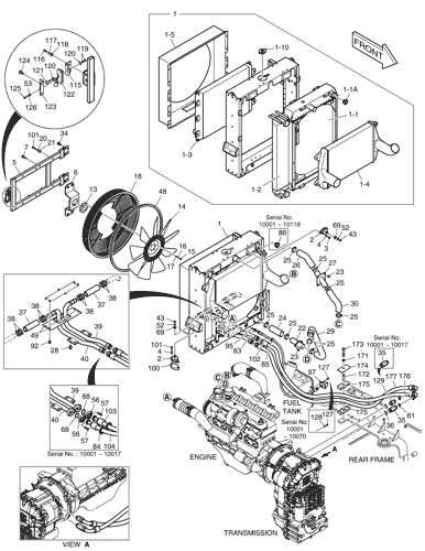 OIL COOLER PIPING (1) DL200A Doosan parts catalog online