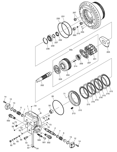 TRAVEL MOTOR DX380LC-3(OCEANIA) Doosan parts catalog online TRAVEL MOTOR DX380LC-3(OCEANIA) Doosan parts catalog online