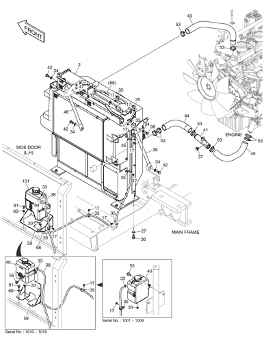 RADIATOR MOUNTING DX260LCA Doosan parts catalog online