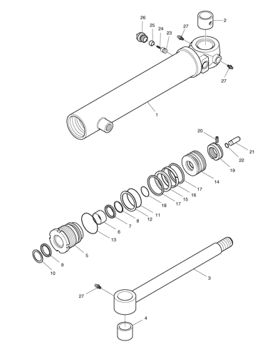 STEERING CYLINDER DL400 Doosan parts catalog online