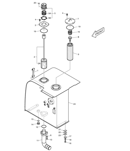 OIL TANK DX55W Doosan parts catalog online