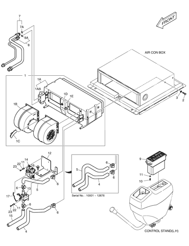 AIR CONDITIONER - CABIN E80 Doosan parts catalog online