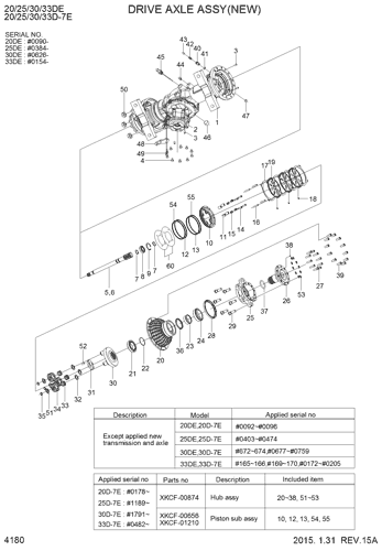 20/25/30/33D-7E DRIVE AXLE ASSY(NEW) EPC Hyundai HCE online