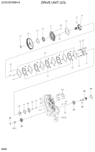 22/25/30/35BH-9 DRIVE UNIT (3/3) EPC Hyundai HCE online