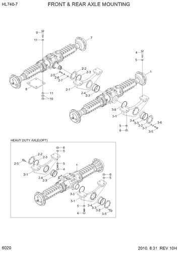 HL740-7 FRONT & REAR AXLE MOUNTING EPC Hyundai HCE online