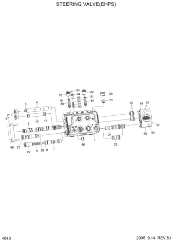 HL757-7 STEERING VALVE(EHPS) EPC Hyundai HCE online | Caterpillar