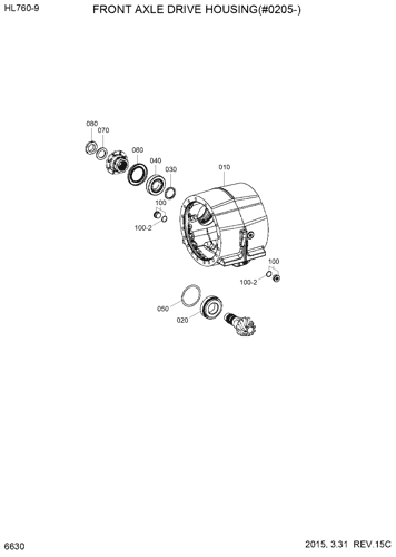 HL760-9 FRONT AXLE DRIVE HOUSING(#0205-) EPC Hyundai HCE online