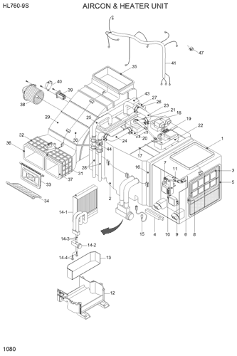 HL760-9S AIRCON & HEATER UNIT EPC Hyundai HCE online | Caterpillar