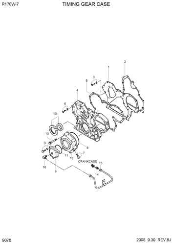 r170w 7 timing gear case epc hyundai hce online hce part