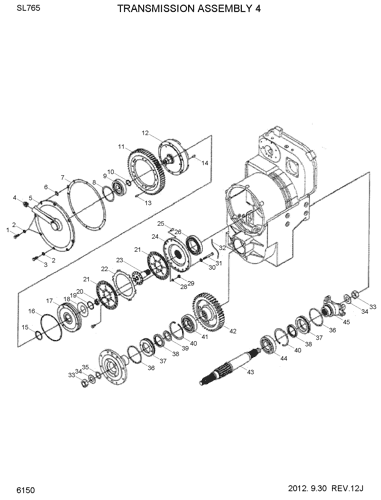 SL765 TRANSMISSION ASSEMBLY 4 EPC Hyundai HCE online | Caterpillar