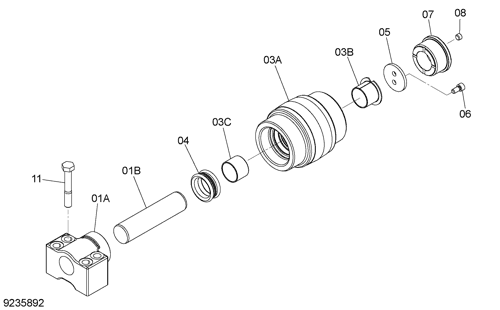 ZX240-3G UPPER ROLLER Hitachi HOP online ZX240-3G UPPER ROLLER Hitachi HOP online