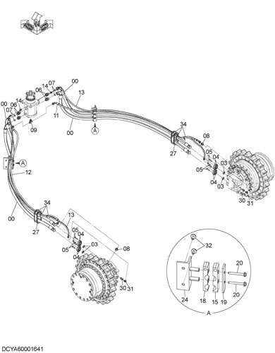 ZX470-5G TRAVEL PIPING Hitachi HOP online