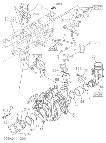ZX870LC-5B 036: TURBOCHARGER SYSTEM Hitachi HOP online ZX870LC-5B 036: TURBOCHARGER SYSTEM Hitachi HOP online