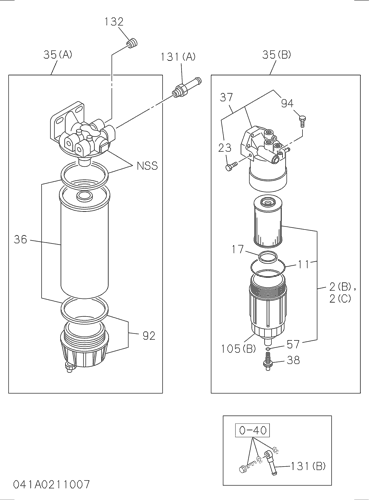 ZX350LC-3-HCME 041: FUEL FILTER AND BRACKET Hitachi HOP online ZX350LC-3-HCME 041: FUEL FILTER AND BRACKET Hitachi HOP online