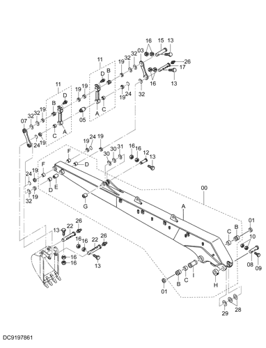 ZX210LC-5N [DCJ71] ARM (TYPE H15) Hitachi HOP online 7039817
