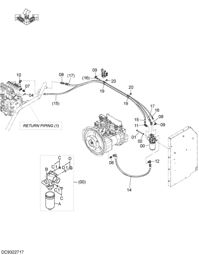 ZX330-5G PILOT PIPING (1) Hitachi HOP online