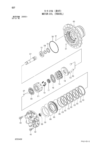 ZX200-3 MOTOR;OIL (TRAVEL) Hitachi HOP online