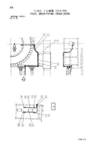 EX3600-5 PILOT, DRAIN PIPING (TRACK:OUTER) Hitachi HOP online