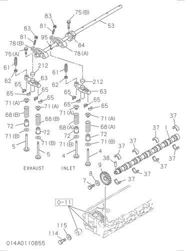 ZX330-5G 014: CAMSHAFT AND VALVE Hitachi HOP online