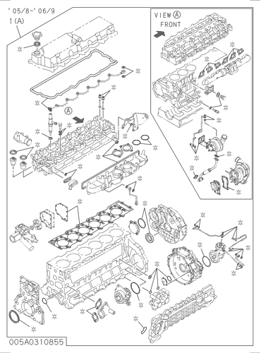 ZX350-5G 005: ENGINE GASKET KIT Hitachi HOP online