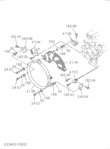 ZX200-3G 033: FAN AND FAN BELT Hitachi HOP online