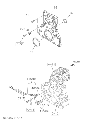 ZX350LC-3F-HCME 020: TIMING GEAR CASE AND FLYWHEEL HOUSING ZX350LC-3F-HCME 020: TIMING GEAR CASE AND FLYWHEEL HOUSING