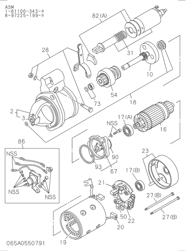 ZX110 065: STARTER Hitachi HOP online