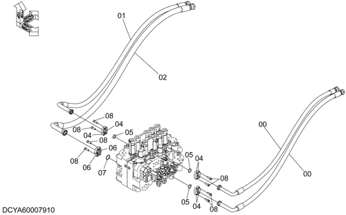 ZX200-5G MAIN PIPING (2) Hitachi HOP online