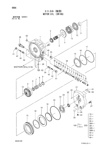 ZX48U-3F MOTOR;OIL (SWING) Hitachi HOP online