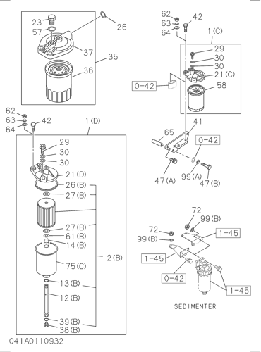 ZX200-X 041: FUEL FILTER AND BRACKET Hitachi HOP online ZX200-X 041: FUEL FILTER AND BRACKET Hitachi HOP online