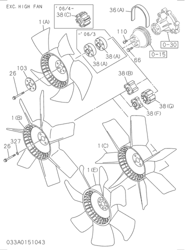 ZX200-3 033: FAN AND FAN BELT Hitachi HOP online ZX200-3 033: FAN AND FAN BELT Hitachi HOP online