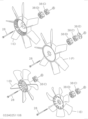 ZX130-3-HCME 033: FAN AND FAN BELT Hitachi HOP online