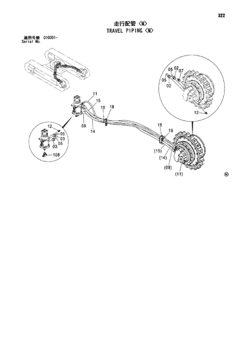 ZX110 TRAVEL PIPING <M> Hitachi HOP online