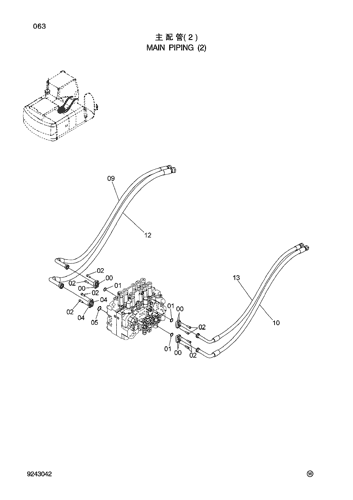 ZX200-3-HCMC MAIN PIPING (2) Hitachi HOP online