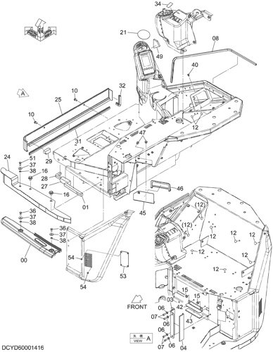 ZX30U-5A FLOOR PARTS (CANOPY) Hitachi HOP online