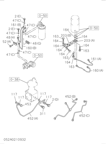 ZX200-5G 052: OIL AND VACUUM PIPING; ENGINE Hitachi HOP online